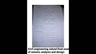 seismic analysis solved paper | civil engineering notes online | earthquake analysis examples