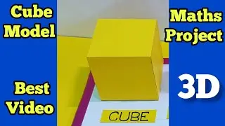 3D working model Cube#How to make cube model #Cube#3D maths working model#Maths project #maths TLM 👍