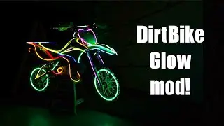 GLOW STICK PIT BIKE MOD!!! | (SO BRIGHT!)