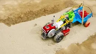 top mini tractor fishing catching funny story farmer man cartoon