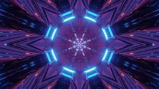Purple & Blue Sci-Fi Tunnel Motion Background Screensaver - 1 Hour