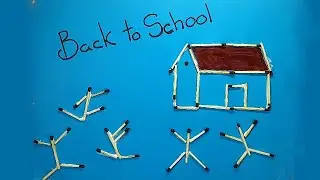 Matchsticks craft  ideas | Matchstick art craft | Back to School design