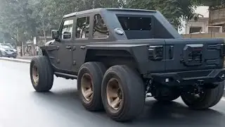 CHASING JEEP APOCALYPSE 6 X 6 ON MUMBAI ROADS l RARE CARS IN INDIA MUMBAI 2022 DECEMBER #CARS#MUMBAI