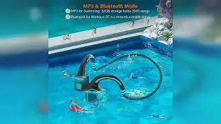 Review: Bone Conduction Headphones Swimming Headphone - IP68 Waterproof Open Ear Headphones wi...