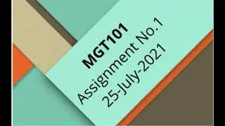 MGT101 ASSIGNMENT 1 Solution Spring 2021 VU