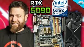 The world's most powerful card, RTX 5090, with a processor that runs on pure prayers 😂😎