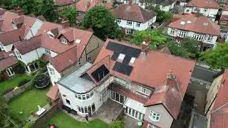 Solar Panel Installation - Drone Footage 2 - Gosforth, Newcastle upon Tyne