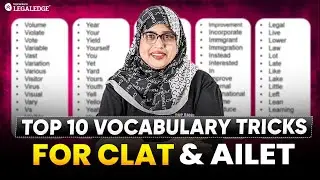 CLAT & AILET Vocabulary: 10 Easy Tricks to Learn Words Fast! | English Preparation 2025