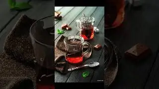 3d tea scene photography study #shorts #food #3d #art #photoshop #photography #render #tea #3dsmax