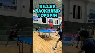 Killer Backhand Topspin in Table tennis 😮 BackHand Topspin Ping Pong 🏓