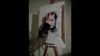 Lesley Hornby (Twiggy) - Портрет карандашом