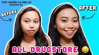 Drugstore Makeup Tutorial for J1 Interns - Full Coverage Everyday Makeup || #J1VISA EPISODE 28 ||