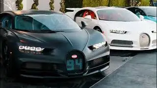 4 Bugatti Chiron's in Bel Air