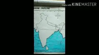 India outline map