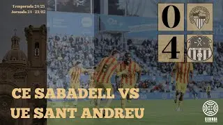 Jornada 24: CE Sabadell 0 - 4 UE Sant Andreu