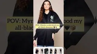 Myntra understood my all black obsession🖤#viral #winterfashion#myntra#youtubeshorts#shorts#trending