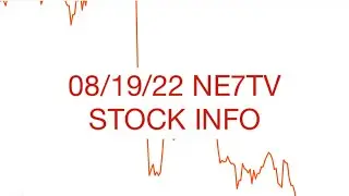 08/19/22 NE7tv STOCK INFO- MARKET NEWS- LOW POINTS DAY