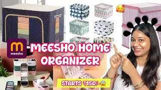 Meesho Wardrobe Organiser🥳/ Meesho Home Organiser, Mini Storage Box Organiser / Starting ₹150/-😱