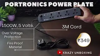 Portronics Power Plate 10 1500W Power Converter with 4 Power Sockets, Short Circuit Protection