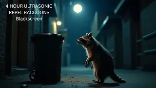 4 Hour Raccoon Repellent Sound | Ultrasonic High Frequency | Sound to Repel Raccoons | Blackscreen