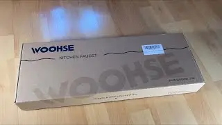 WOOHSE Pull Out Kitchen Sink Faucet Single Handle High Arch Kitchen Faucet unboxing and instructions