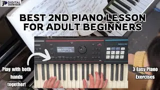 Easy 2nd Piano Lesson for Adult Beginners - Playing With Both Hands Together 