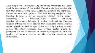 Deindustrialization and Economic Growth Empirical Evidence from Pakistan AJEM 2018 64 462 475