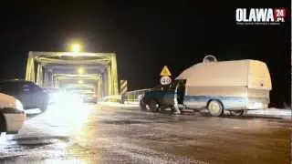 Lodowisko na oławskich drogach [11.01.2013 Oława]