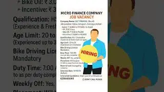 🔥 Microfinance Job Hiring 2025 | L&T Finance Vacancy | Fresher & Experienced Can Apply 💼🚀#shorts