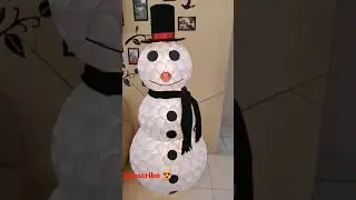 ⛄ DIY Cup Snowman Christmas Craft #shorts #diy #christmas #snowman #shortsvideo