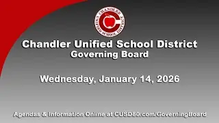 January 21, 2026, Chandler USD Governing Board Study Session