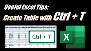 Create Table with Ctrl + T in Excel | AutoFormat your Excel Table