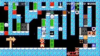Christmas 2022 One Screen Puzzle by HomieNick! 🍄Super Mario Maker 2 ✹Switch✹ #bun