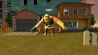 Shrek Chase In Hello Neighbor's House | Garry's Mod
