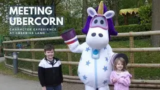 Meeting Ubercorn from Go Jetters at Cbeebies Land In Alton Towers