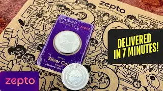 FASTEST Silver Coin Delivery?! 🚀 Zepto Delivers Augmont Silver in Just 7 Minutes!