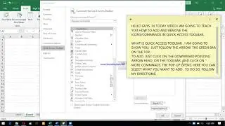 ADD ICONS TO QUICK ACCESS TOOLBAR IN MS EXCEL