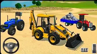 Drive JCB And Trctor Loading Bori From Trolley In Game - New Update Indian vehicles simulator 3d 
