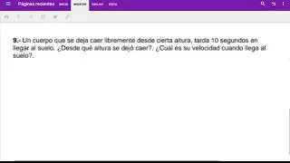 Problema 9. Cinemática. 4 ESO