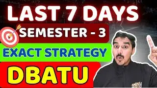 DBATU SEMESTER 3 | LAST 7 DAYS STRATEGY | DBATU MATHS 3 | DBATU SECOND YEAR ENGINEERING #dbatu