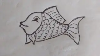 fish art simple method || मछली || ମାଛ ଚିତ୍ର || Easy draw drawing