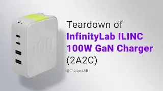 Разборка зарядного устройства InfinityLab InstantCharger 100 Вт GaN (2A2C)