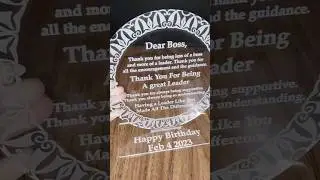 Making Plexiglass Award using laser engraving #engraving #logo #awards #acrylicaward #subscribe #diy