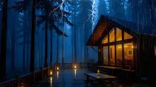 Heavy Rain & Thunderstorm for Deep Sleep 🌧️ Relaxing Rain Sounds