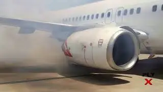 Запуск двигателей пассажирских самолетов. TURBOCHARDGER ENGINE.