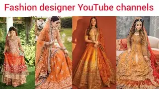 Fashion designer YouTube channels 💞 new orange color bridal dress #fashionvlog #dressdesign #fyp