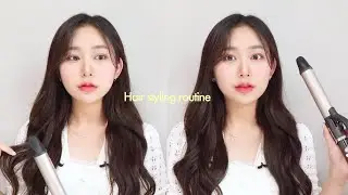 Hair Styling🧂 붙임머리 고데기 방법 & 숱 많아보이는 웨이브 팁 (봉고데기, 판고데기) | jianssi