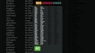 100 German Verbs (Words) in 80 Seconds! | Learn German A1 | Easy German Vocabulary