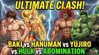 Baki vs hanuman vs yujiro vs hulk vs Abomination (Ai videos) 