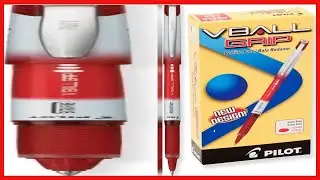 PILOT VBall Grip Liquid Ink Rolling Ball Stick Pens, Extra Fine Point, Red Ink, 12 Pack 35472